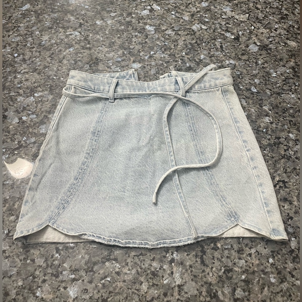 Denim tulip cut mini skirt from Pacsun